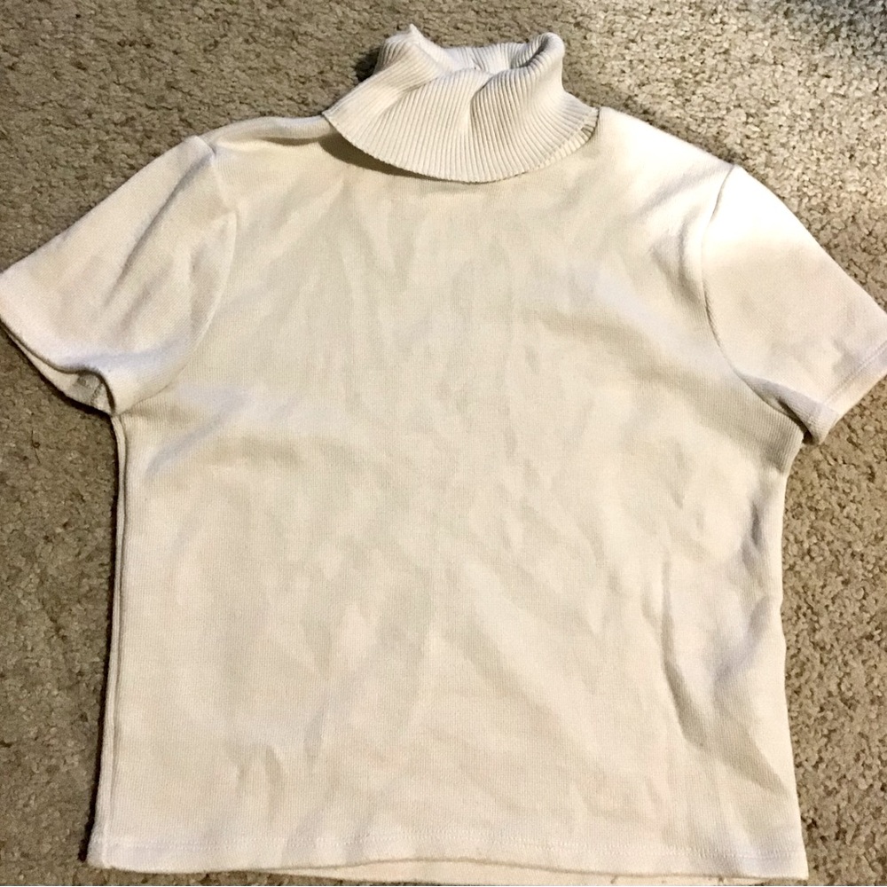 Women’s Zara sweater ivory top with turtleneck
